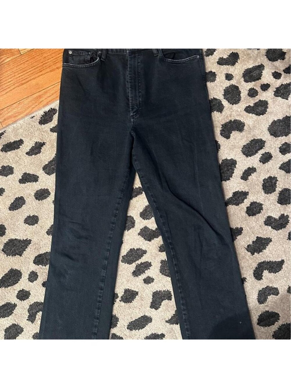 Agolde Black Straight Leg Jeans